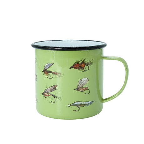 Moana Road Small Enamel Mug - Fly Fishing - Funky Gifts NZ