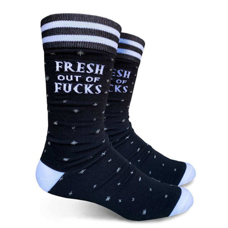 Fresh Out Of Fucks Men's Socks - Funky Gifts NZ