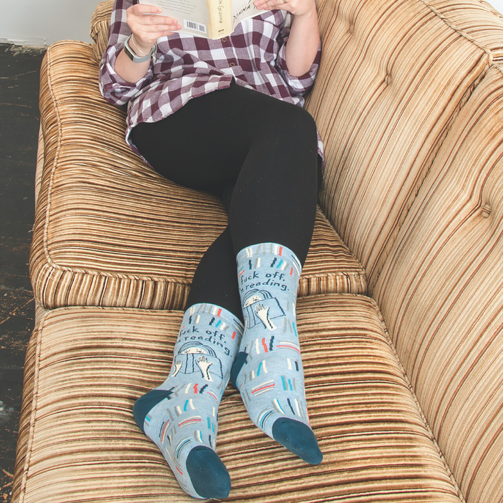 Women's Socks – F*ck Off, I'm Reading - Blue Q - Funky Gifts NZ