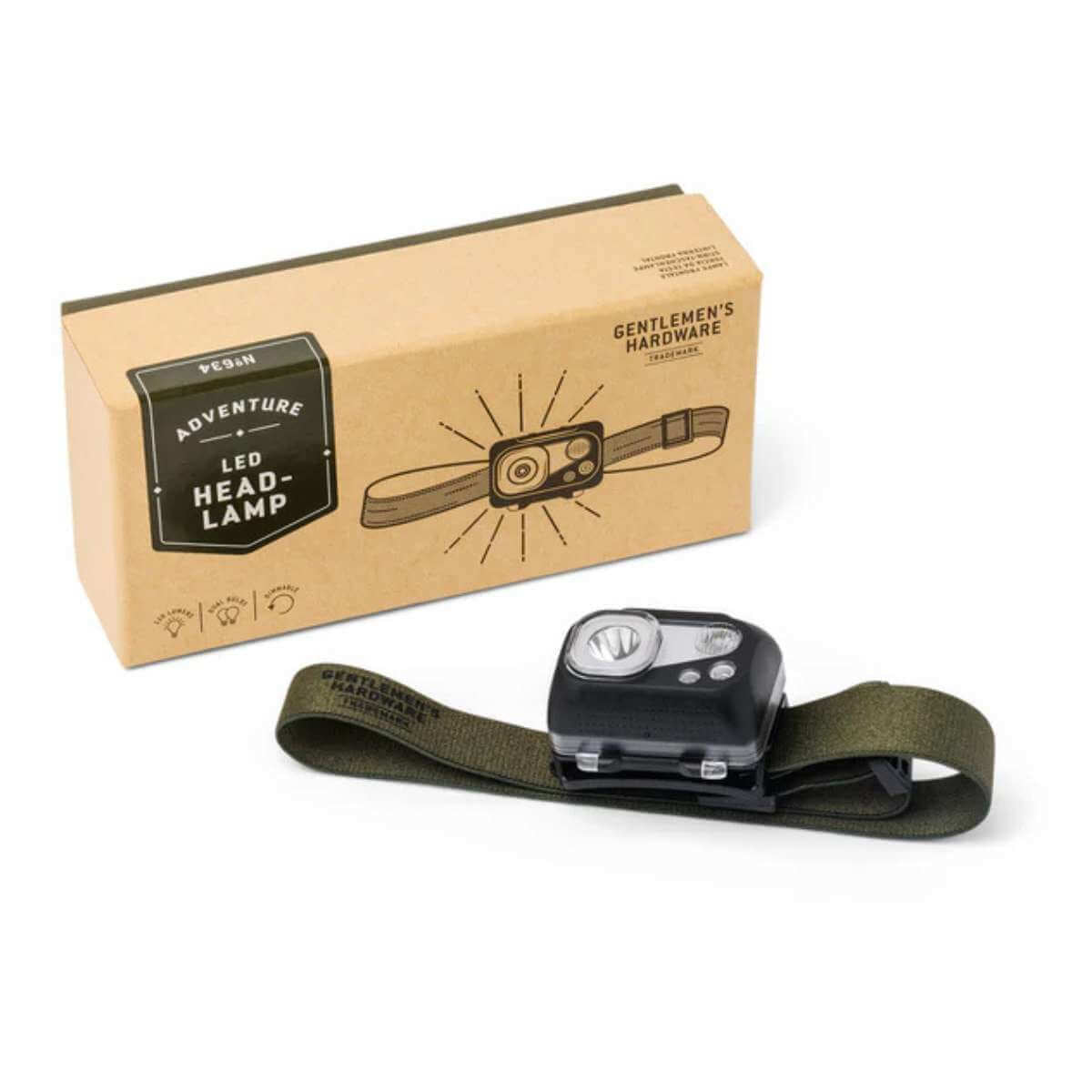 Gentlemen's Hardware LED Head Lamp - Funky Gifts NZ