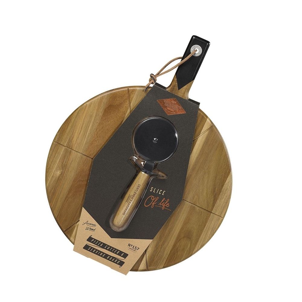 Gentlemen's Hardware - Pizza Cutter and Serving Board - Funky Gifts NZ