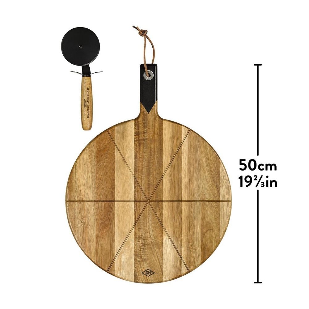 Gentlemen's Hardware - Pizza Cutter and Serving Board - Funky Gifts NZ