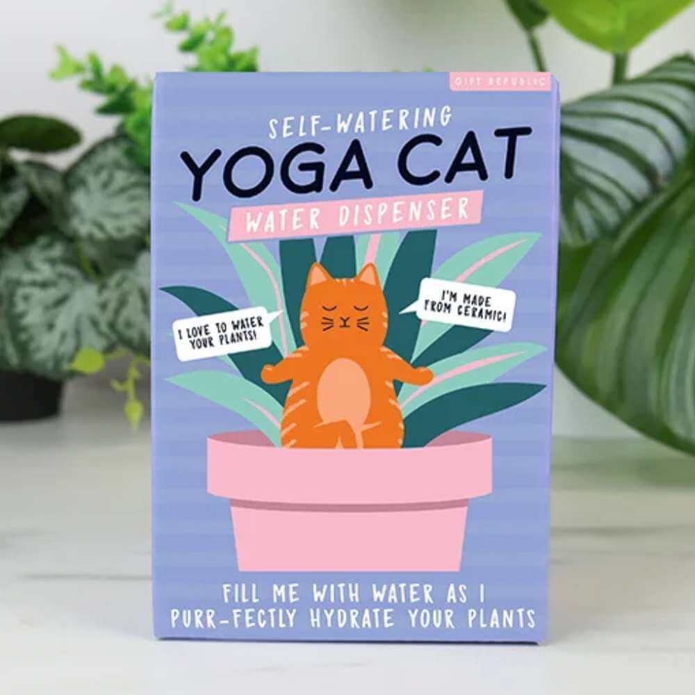 Yoga Cat Self Watering Planter - Funky Gifts NZ