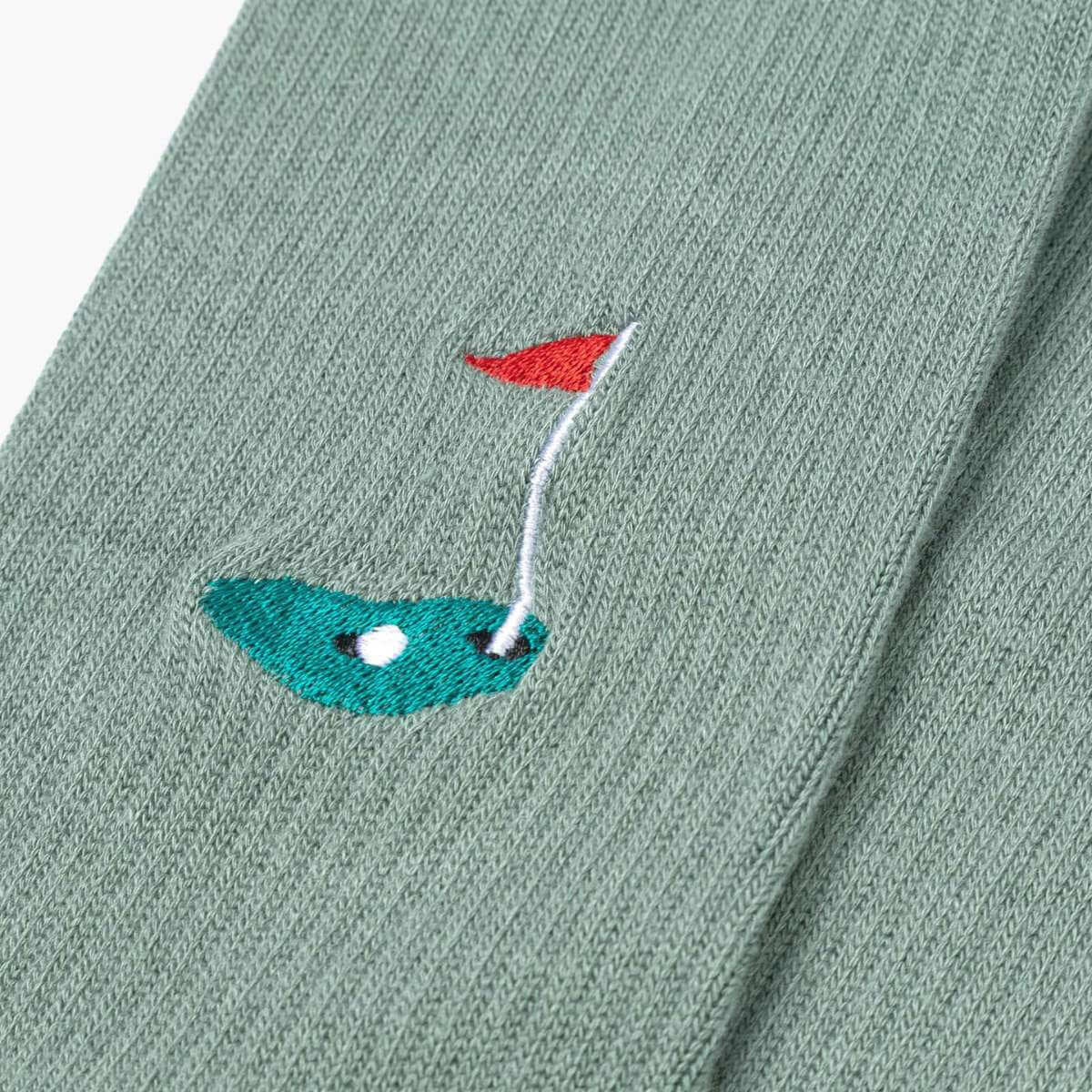 Men's Golf Tee & Flag Sport Crew Sock - Funky Gifts NZ