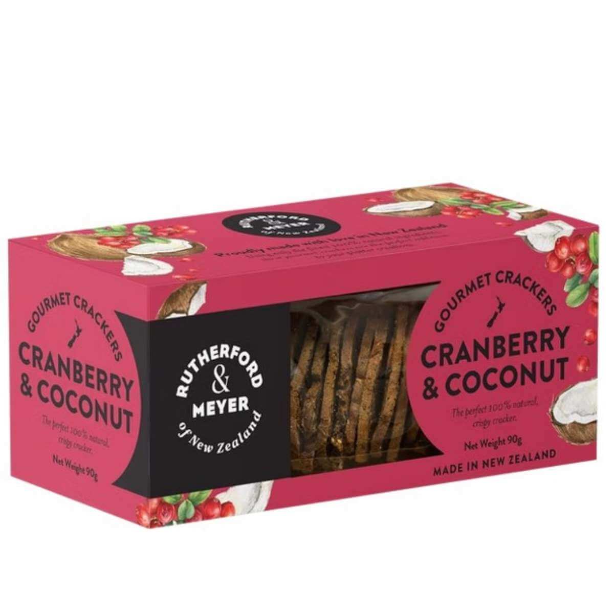 Gourmet Crackers - Cranberry & Coconut - Funky Gifts NZ