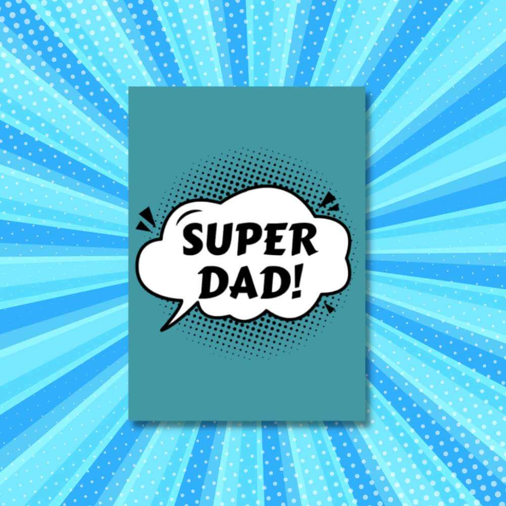 Greeting Card - Super Dad - Funky Gifts NZ