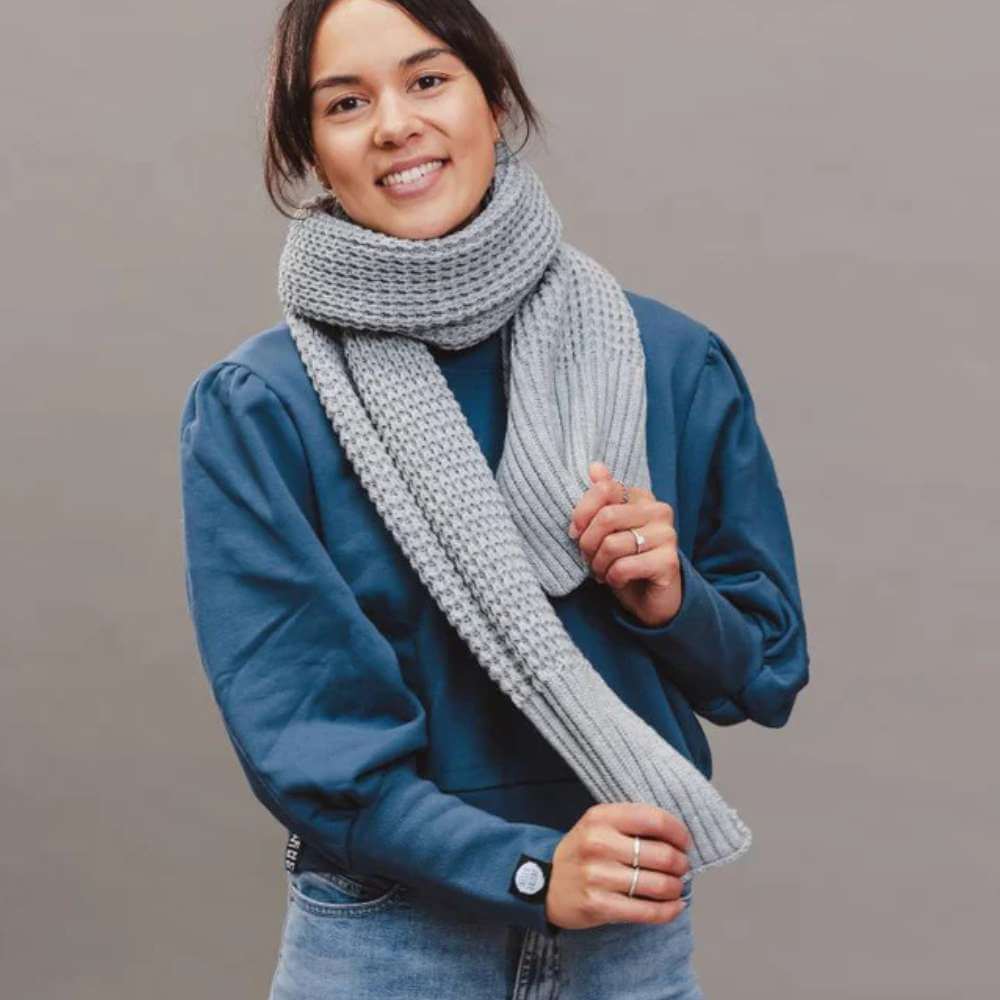Hello Friday - Pippa Scarf Grey - Funky Gifts NZ