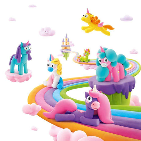 Hey Clay - Rainbow Unicorns- - Funky Gifts NZ