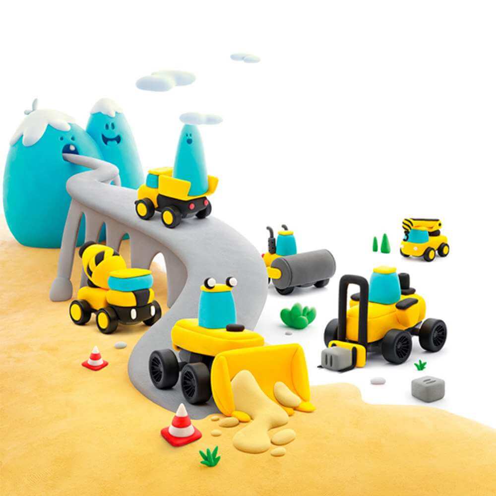 Hey Clay - Construction Vehicles- - Funky Gifts NZ