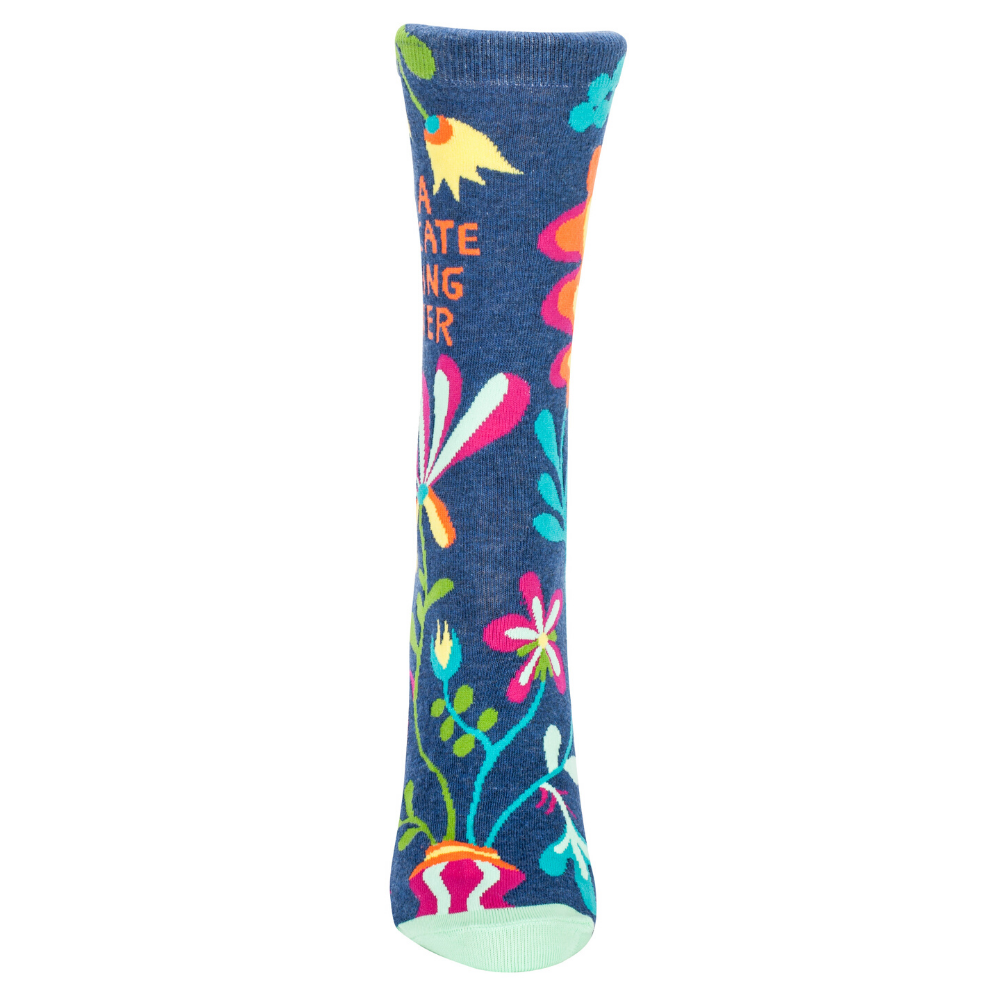 Women's Socks - I'm A Delicate F**king Flower - Blue Q - Funky Gifts NZ