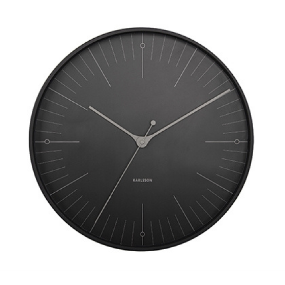Karlsson Wall Clock Index - Black - Funky Gifts NZ