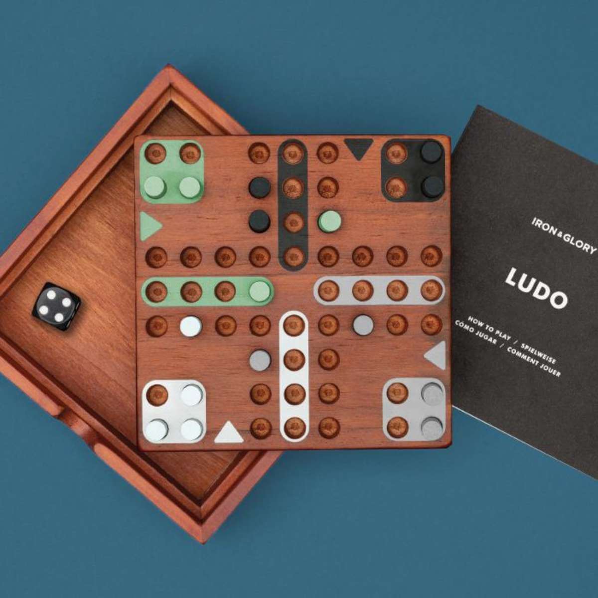 Deluxe Wooden Ludo Game - Funky Gifts NZ