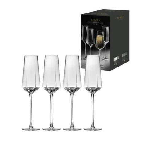 Jaxon Clear 4pk Champagne Glass - Funky Gifts NZ