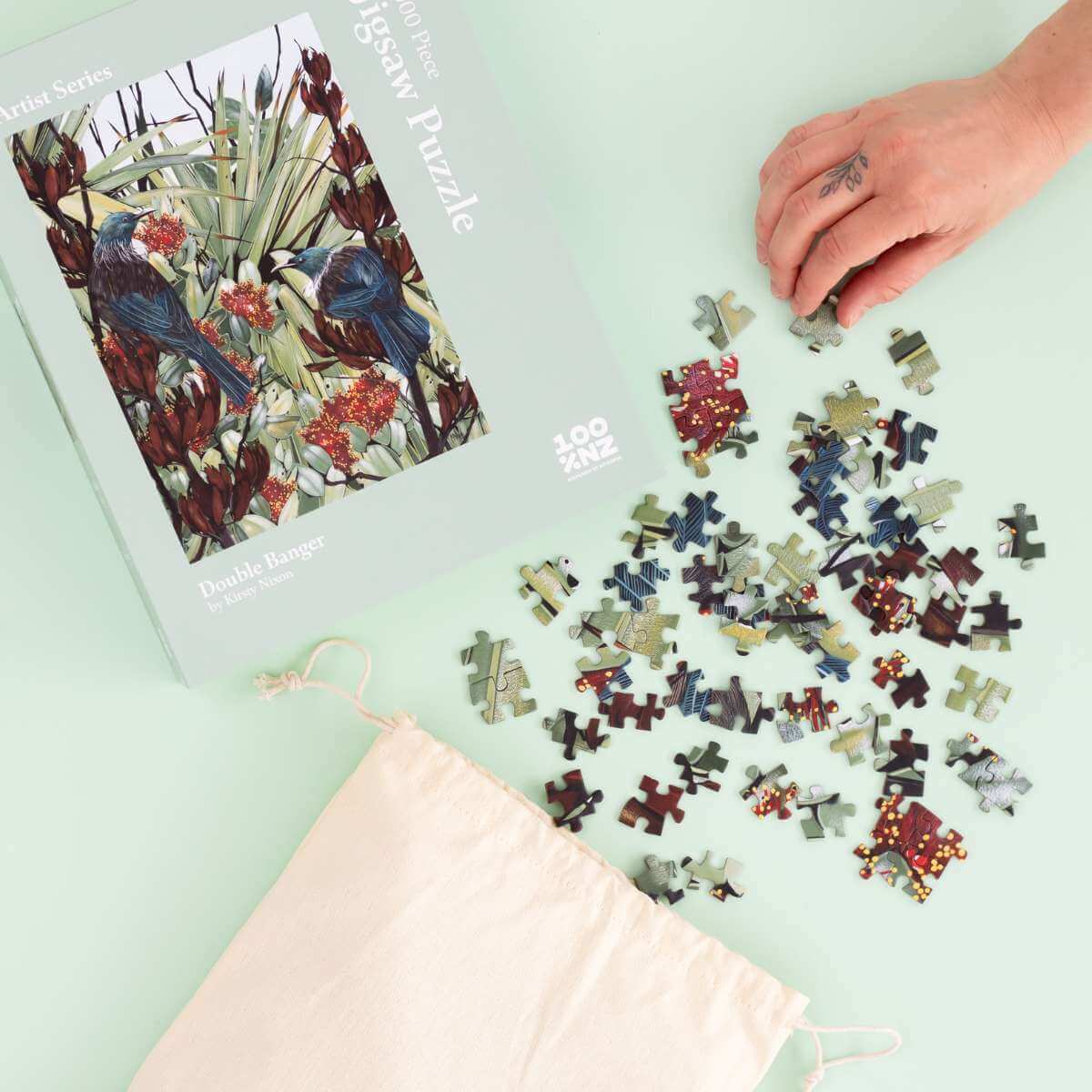 Kirsty Nixon - Double Bangers Jigsaw Puzzle - Funky Gifts NZ