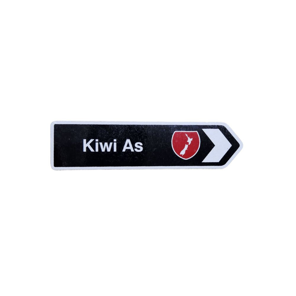 NZ Road Sign Magnet - Kiwi As Black - Funky Gifts NZ