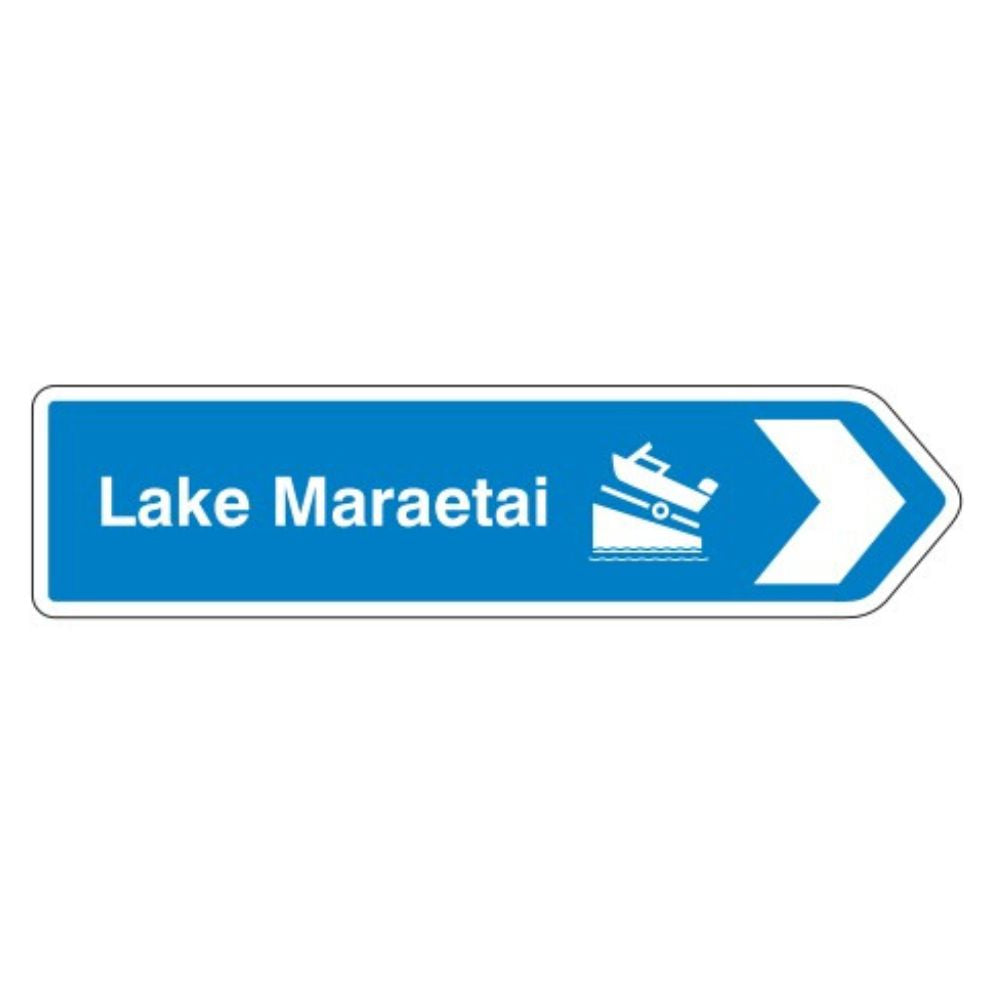 NZ Road Sign Magnet - Lake Maraetai (Boat) - Funky Gifts NZ
