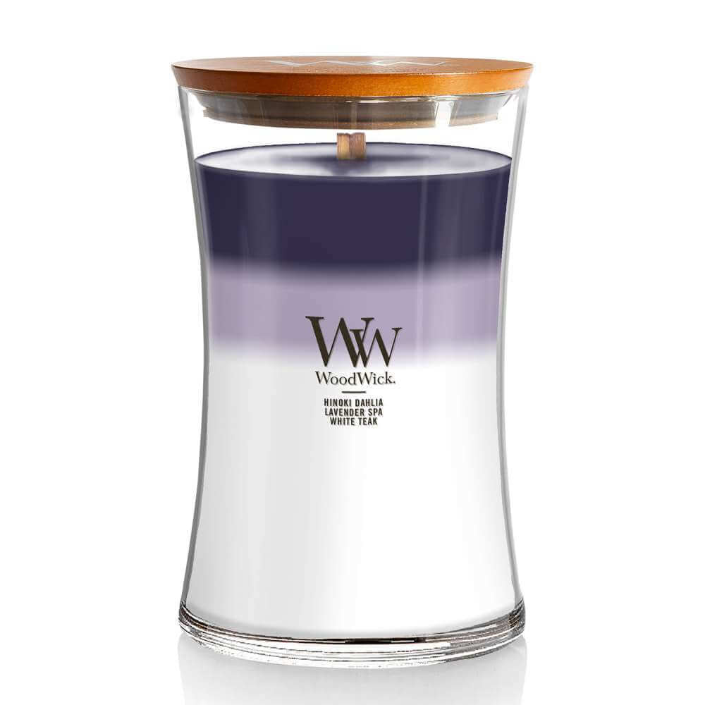 Large WoodWick Scented Soy Candle - Evening Luxe - Funky Gifts NZ