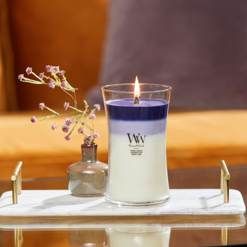 Large WoodWick Scented Soy Candle - Evening Luxe - Funky Gifts NZ