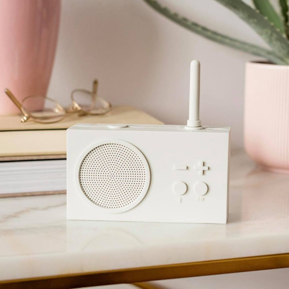 Lexon Tykho 3 Bluetooth Radio - Mastic White - Funky Gifts NZ