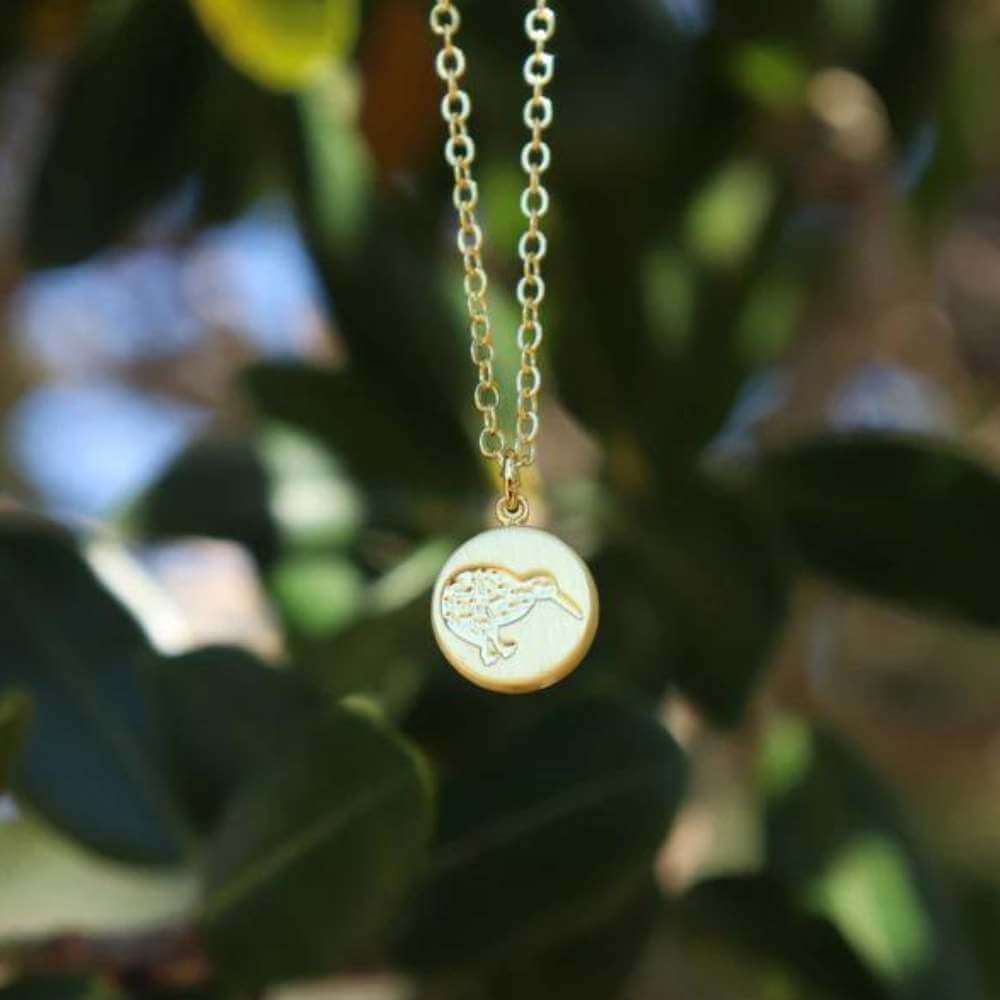 Little Taonga Round Kiwi Necklace - Funky Gifts NZ
