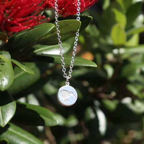 Little Taonga Round Kiwi Necklace - Funky Gifts NZ