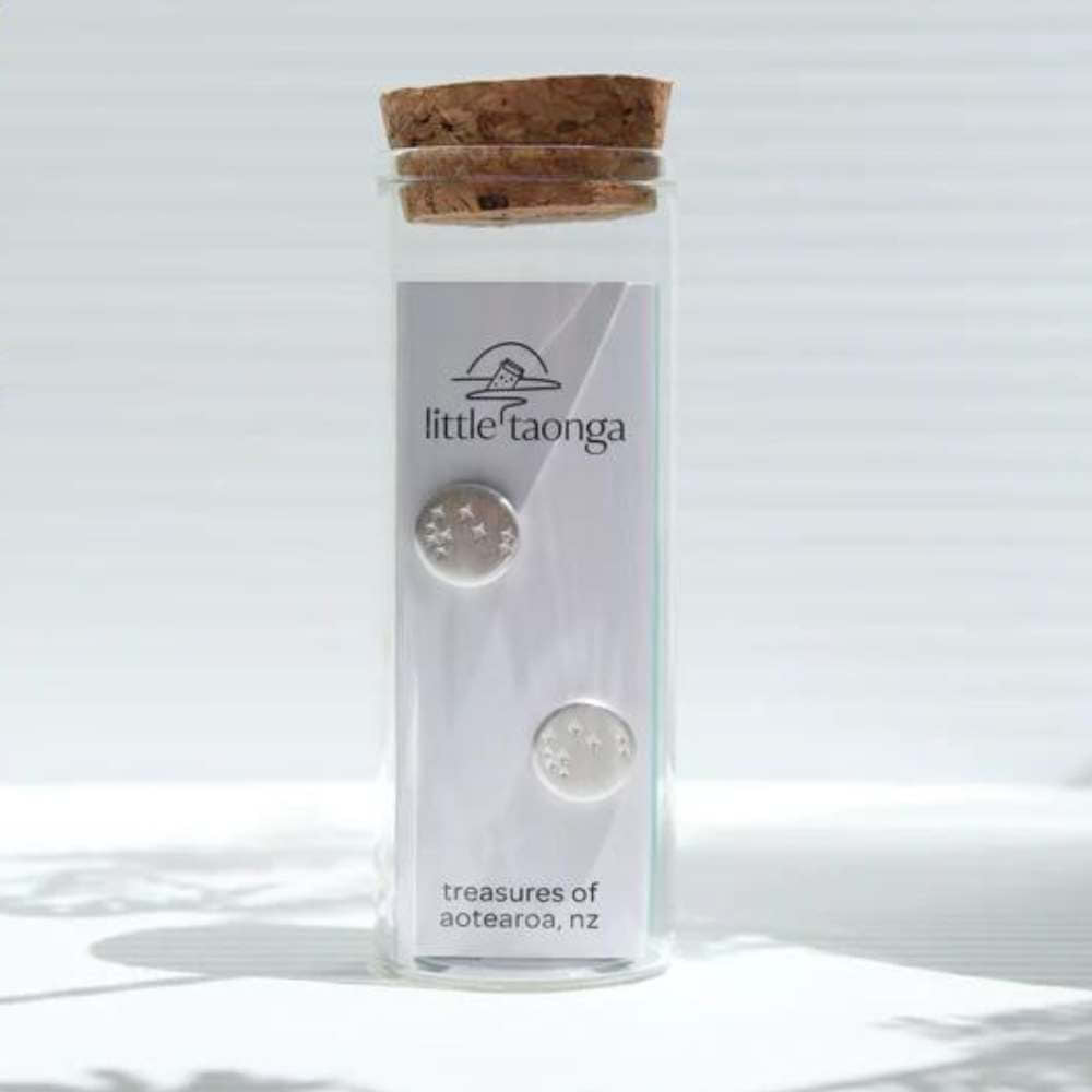 Little Taonga Round Mystical Matariki Earring Stud - Funky Gifts NZ