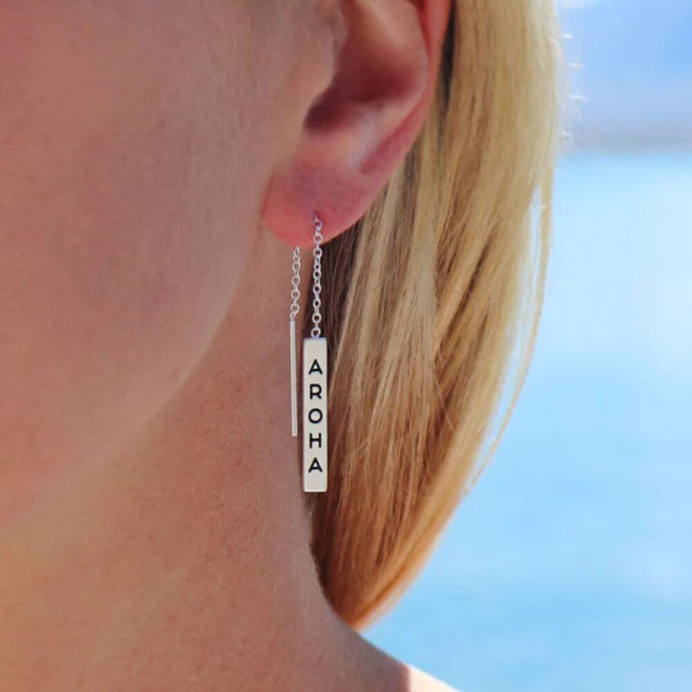 Little Taonga - Aroha (Love) Thread Earrings - Funky Gifts NZ