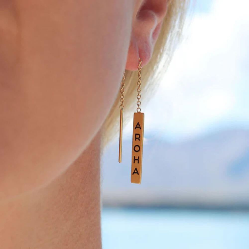Little Taonga - Aroha (Love) Thread Earrings - Funky Gifts NZ