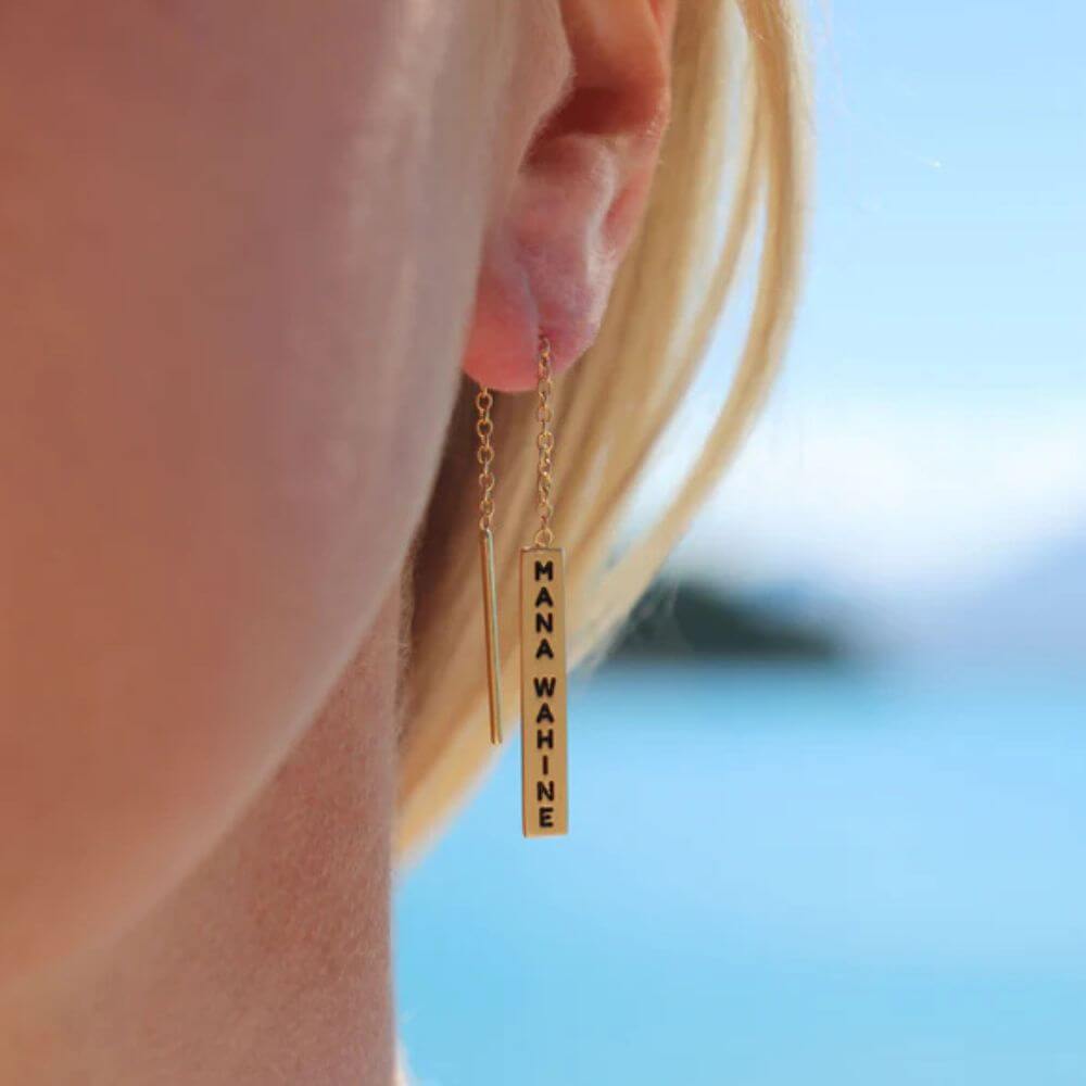 Little Taonga - Mana Wahine (Strong Woman) Thread Earrings - Funky Gifts NZ