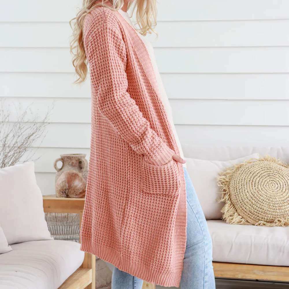 Long Embrace Cardie - Sandstone - Funky Gifts NZ