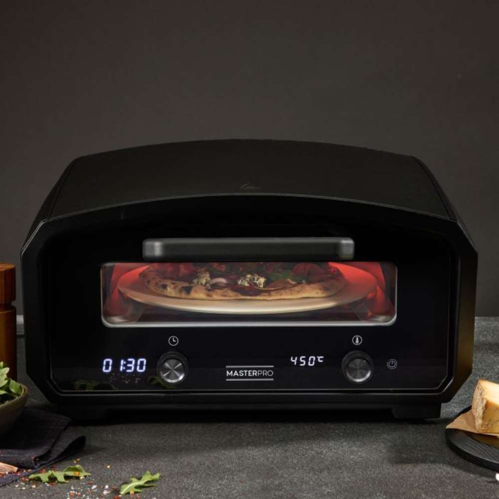 MasterPro 13" Indoor & Outdoor Pizza Oven Black - Funky Gifts NZ