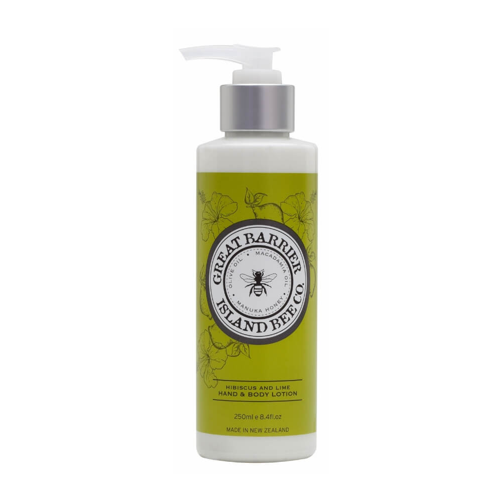 Great Barrier Island Bee Co Hand & Body Lotion - Hibiscus & Lime - Funky Gifts NZ