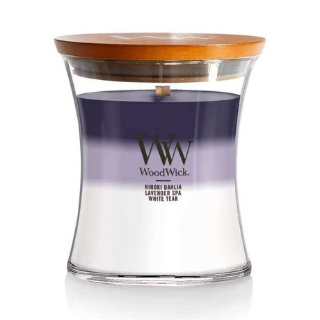 Medium WoodWick Scented Soy Candle - Evening Luxe Trilogy - Funky Gifts NZ