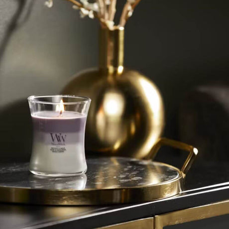 Medium WoodWick Scented Soy Candle - Amethyst Sky - Funky Gifts NZ