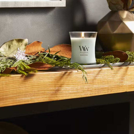 Medium WoodWick Scented Soy Candle - Magnolia Birch - Funky Gifts NZ