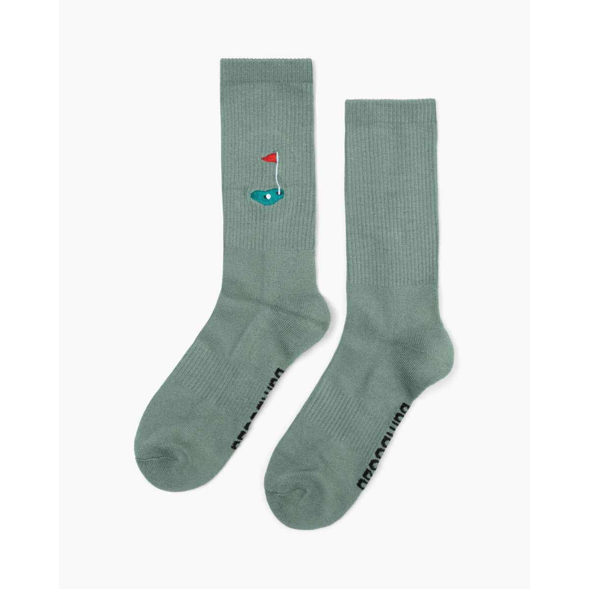 Men's Golf Tee & Flag Sport Crew Sock - Funky Gifts NZ
