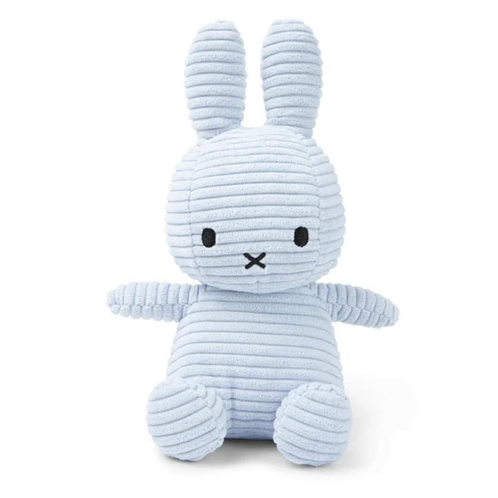 Miffy Eco Corduroy Ice Blue 23cm - Funky Gifts NZ