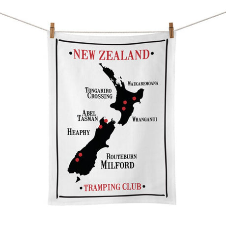 Moana Road - Tramping Club Tea Towel - Funky Gifts NZ