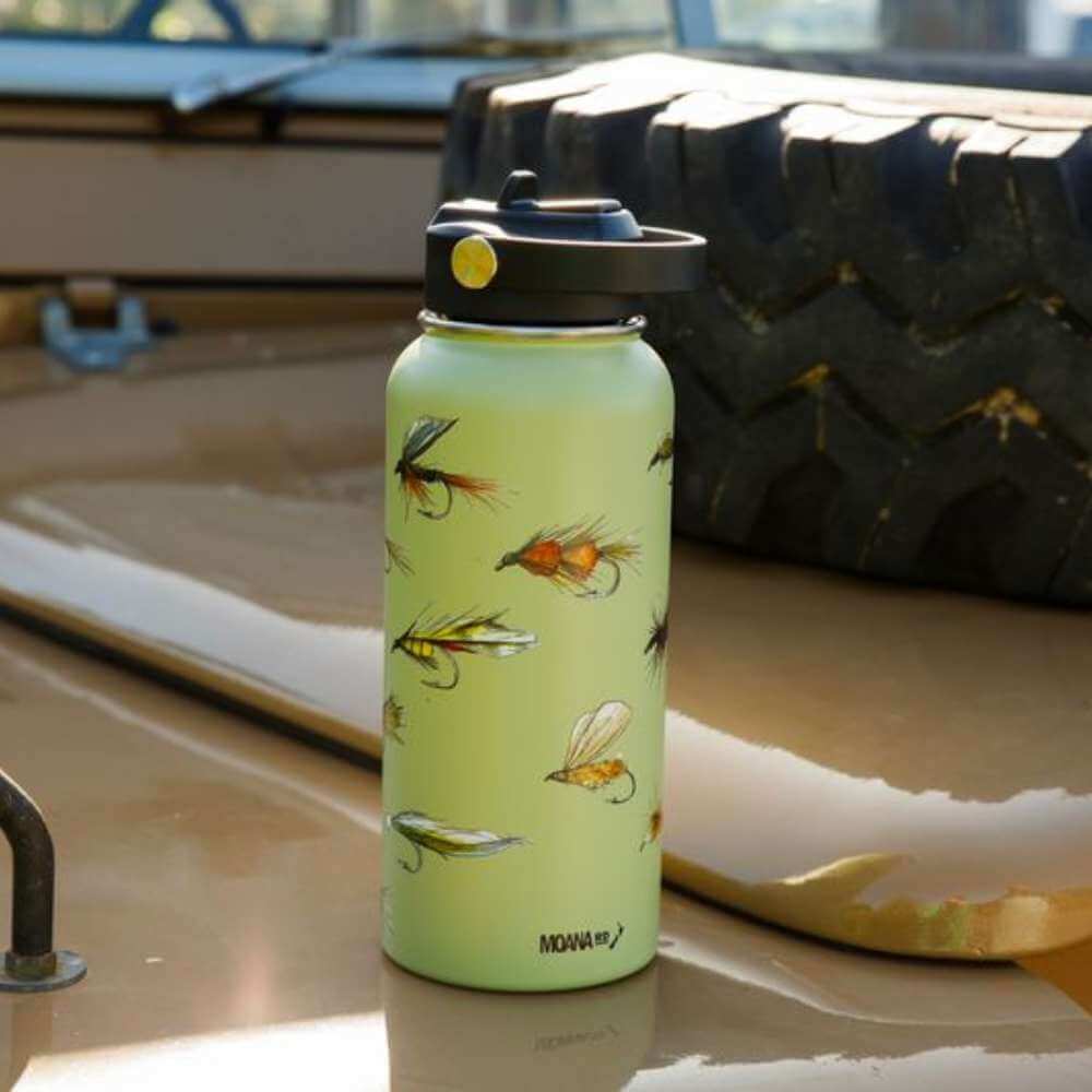 Moana Road Fly Fishing 1L Drinking Bottle - Funky Gifts NZ