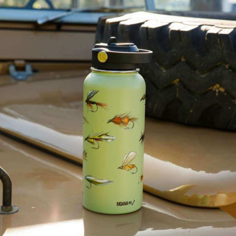 Moana Road Fly Fishing 1L Drinking Bottle - Funky Gifts NZ