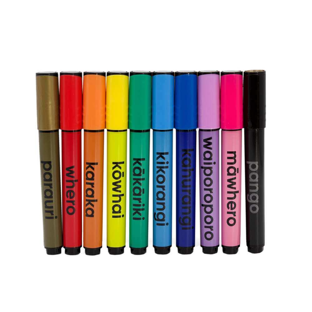 Te Reo Maori Rainbow Markers - Funky Gifts NZ