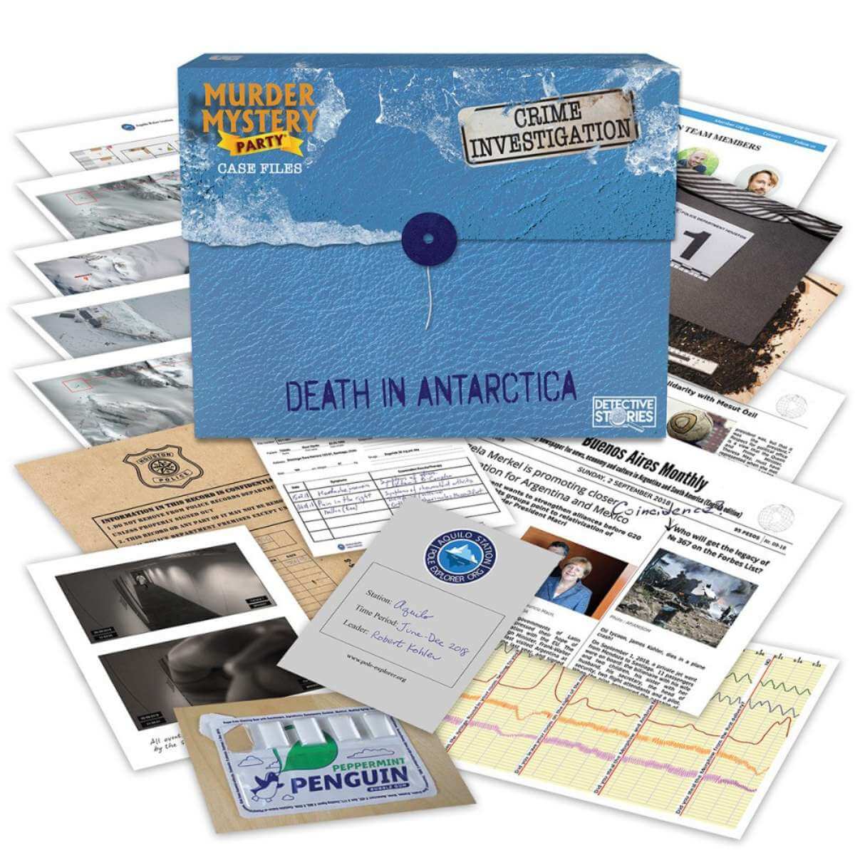 Murder Mystery Party: Case Files Death in Antarctica - Funky Gifts NZ
