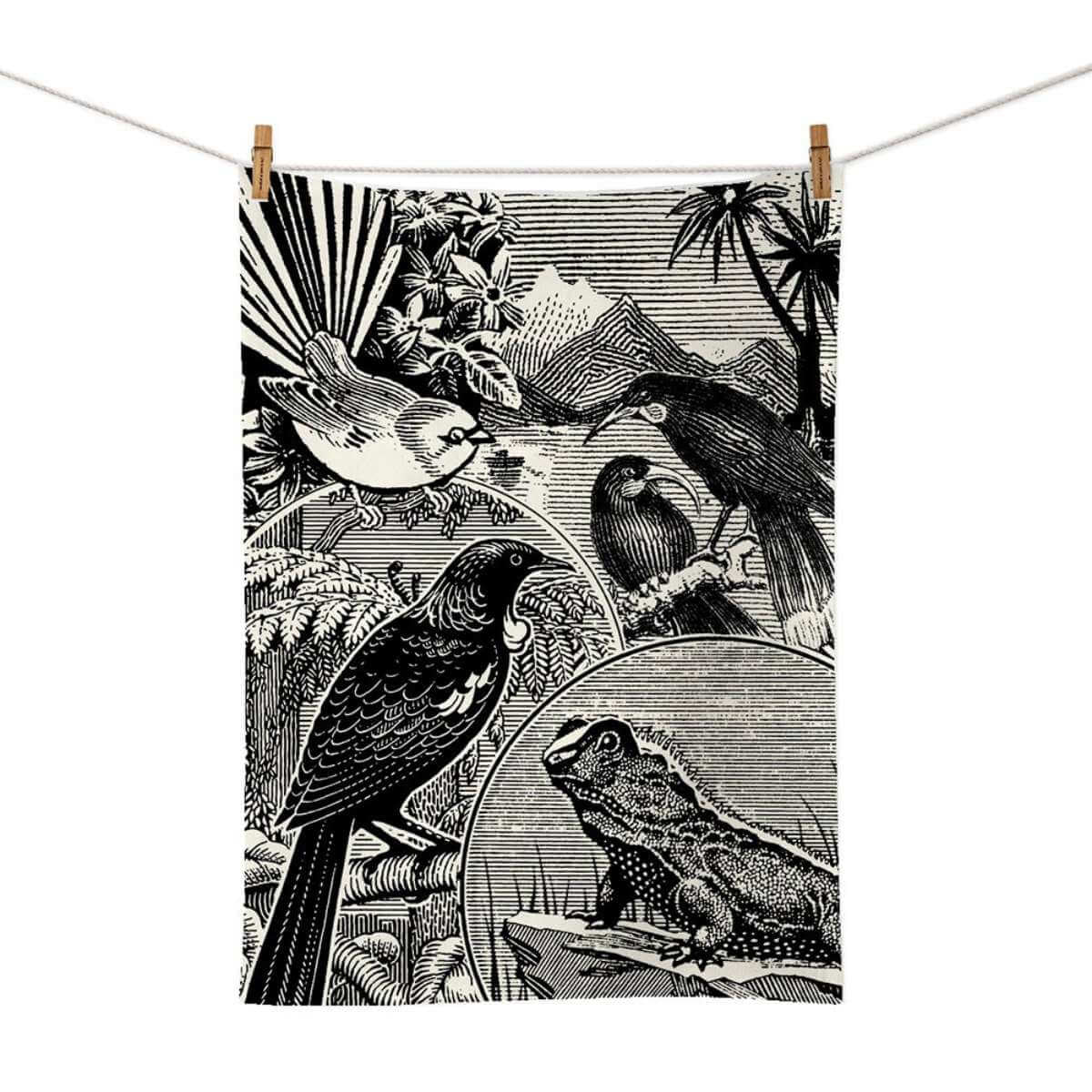 NZ Stamps Tea Towel - Funky Gifts NZ
