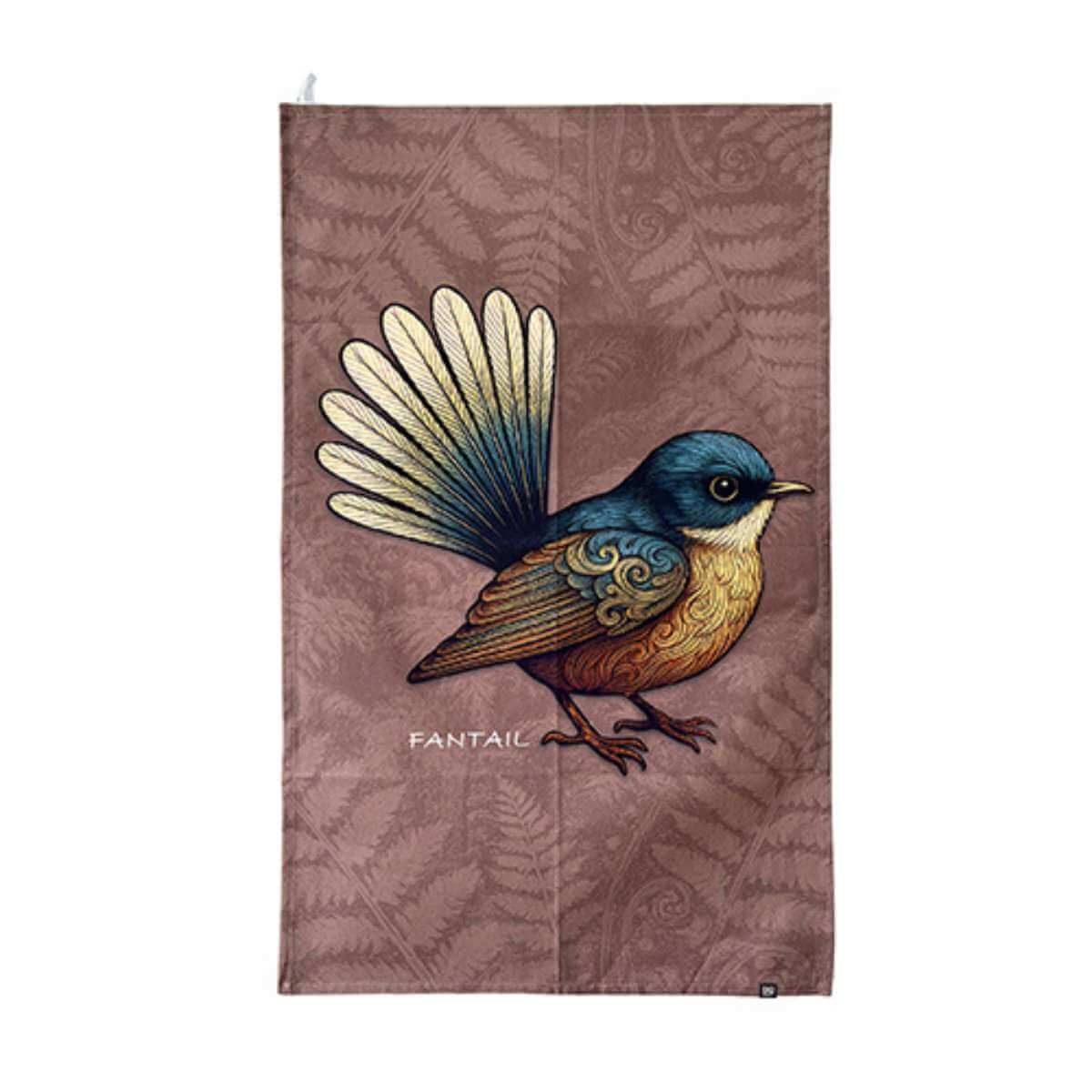 NZ Tea Towel - Nest Fantail - Funky Gifts NZ
