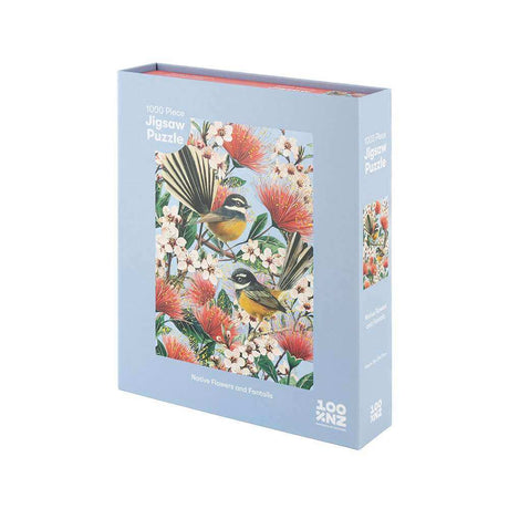 Native Flowers and Chatty Fantails Puzzle - Funky Gifts NZ