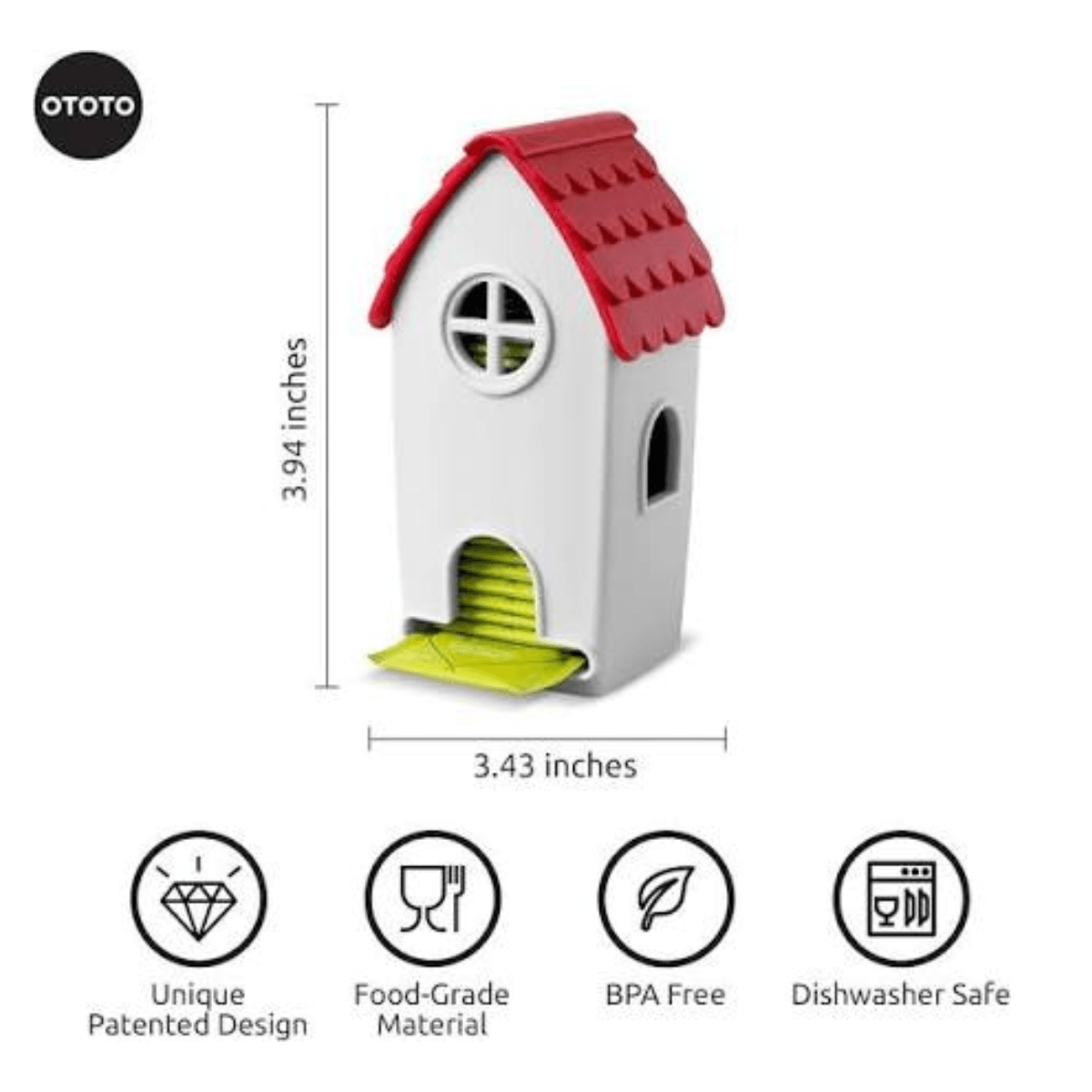Tea House Tea Bag Dispenser - Funky Gifts NZ