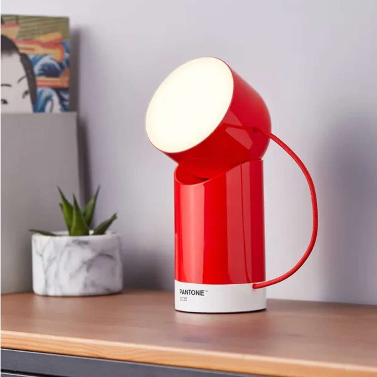 Lexon x Pantone Orbe Lamp - Red - Funky Gifts NZ
