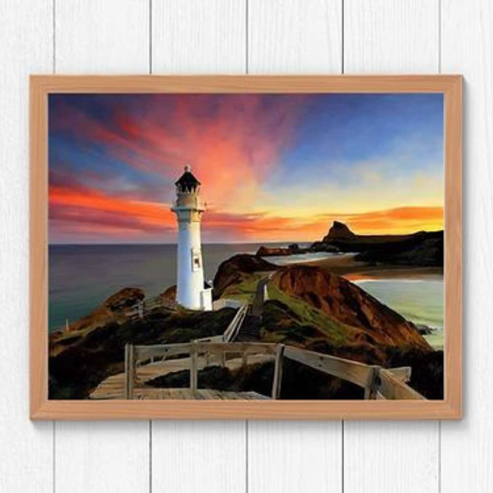 Paint By Numbers - Castlepoint Lighthouse - Funky Gifts NZ