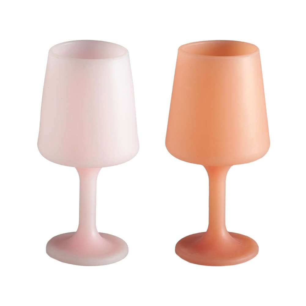 Swepp Silicone Unbreakable Wine Glasses - Peach + Petal - Funky Gifts NZ