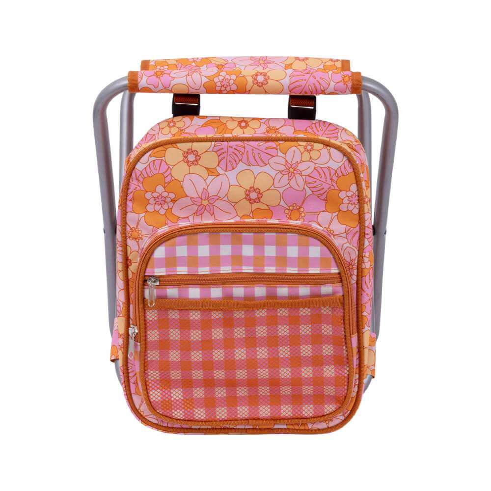 Picnic Cooler Chair - Pink Retro - Funky Gifts NZ
